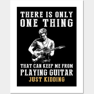 Strumming Strings and Comic Riffs - Guitar with a Twist! Posters and Art